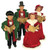 Set of 4 Red and Green Victorian Dickens Carolers Christmas Figures 18" - IMAGE 1