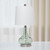 Rippled Glass Table Lamp with Shade - 23.25" - White and Green - IMAGE 2