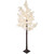 6' LED Lighted White Floral Artificial Tree - Warm White Lights - IMAGE 3