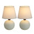 Mini Globe Table Lamps with Tapered Shade - 8.5" - White - Set of 2 - IMAGE 3