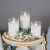 Set of 3 Snowy Woodland Flameless LED Flickering Glass Christmas Pillar Candles 6" - IMAGE 3