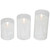 Set of 3 Snowy Woodland Flameless LED Flickering Glass Christmas Pillar Candles 6" - IMAGE 4
