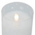 Set of 3 Snowy Woodland Flameless LED Flickering Glass Christmas Pillar Candles 6"