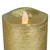 LED Brushed Flameless Christmas Pillar Candles - 8" - Gold Finish - Set of 3 - IMAGE 6