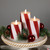 LED Flameless Flickering Candy Cane Wax Pillar Christmas Candles - 6" - Set of 3 - IMAGE 3