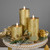 LED Flickering Flameless Pillar Christmas Candles - 8.75" - Gold - Set of 3 - IMAGE 3