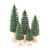 Set of 5 Shaved Green Wood with Trunk Marigold Table Top Christmas Trees 4.25“ - IMAGE 1