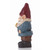 Standing Gnome Holding a Butterfly Outdoor Garden Statue - 18"