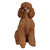 Sitting Poodle Dog Outdoor Garden Statue - 19" - Brown - IMAGE 2