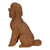 19" Brown Sitting Poodle Outdoor Garden Statue - IMAGE 2