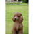 Sitting Poodle Dog Outdoor Garden Statue - 19" - Brown - IMAGE 3