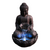 22" Brown and Gray Meditating Buddha Outdoor Garden Fountain - IMAGE 1