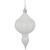 8ct White Shatterproof Finial Christmas Ornaments, 4.75" - IMAGE 3