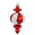 8-Count Red and White Shatterproof Finial Christmas Ornaments, 6" - IMAGE 3