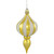 8ct Gold Shatterproof Finial Christmas Ornaments, 4.75" - IMAGE 3
