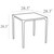 28" Orange Stackable Square Outdoor Patio Dining Table - IMAGE 4