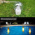 LED Solar Lighted Torch Flame Floating Chlorine Dispenser - 11"