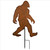 Bigfoot Spotted Metal Silhouette Yeti Outdoor Garden Stake - 36" - IMAGE 1