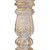 Brushed Tripod Wooden Pillar Candle Holders - 10" - Gold and White - Set of 3 - IMAGE 4