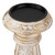 Brushed Tripod Wooden Pillar Candle Holders - 10" - Gold and White - Set of 3 - IMAGE 5