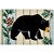 1.6' x 2.5' Black Bear and Pine Beige Rectangular Area Throw Rug - IMAGE 1