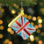3.5" Union Jack Flag Glass Christmas Ornament - IMAGE 2