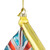 3.5" Union Jack Flag Glass Christmas Ornament - IMAGE 5