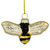 3.25" Black and Yellow Bee Glass Christmas Ornament - IMAGE 5