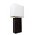 Bedside Table Lamp with Shade - 21" - White and Black - IMAGE 1