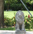 Sitting Lion Outdoor Garden Statue – 21.5” – Gray - IMAGE 1