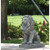 Sitting Lion Outdoor Garden Statue – 21.5” – Gray - IMAGE 3