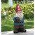 Standing Gnome Holding a Lantern Outdoor Garden Statue - 18.25" - IMAGE 1