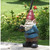 Standing Gnome Holding a Lantern Outdoor Garden Statue - 18.25" - IMAGE 3