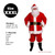 7-Piece Red Duvetyne Economy Santa Claus Christmas Suit - Adult Size XXXL - IMAGE 4