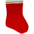 19" Red and White Soild Christmas Stocking with Gold Glitter Pen - IMAGE 3