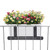 Set of 2 Black Balconera Window Box Bracket 10"