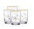 Set of 4 Clear and Gold Contemporary Holiday Double Old Fashioned Set - IMAGE 1