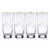 Set of 4 Clear and Gold Contemporary Holiday Highball Glasses - IMAGE 1