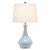 Droplet Ceramic Table Lamp with Empire Shade - 26.25" - White and Light Blue - IMAGE 3
