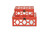 Mirrored Moroccan Pattern Storage Boxes - 12" - Set of 2 - Orange - IMAGE 4