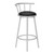 Low Back Bar Stools with Swivel Seat - 37" - Gray and Black, 2-Piece - IMAGE 1