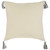 18" Double-Sided Striped and Solid White Square Woven Throw Pillow with Tassels - IMAGE 4