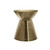 Hammered Hand Crafted Angular Hour Glass Shaped Drum End Table - 22" - Gold - IMAGE 1