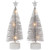 LED Lighted Mini Bottle Brush with Star Topper Christmas Village Trees - Set of 2 - IMAGE 1