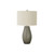 Dotted Vase Table Lamp with Off White Shade - 23.5" Gray - IMAGE 1