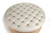 39" White and Brown Tufted Contemporary Round Ottoman - IMAGE 3