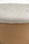 39" White and Brown Tufted Contemporary Round Ottoman - IMAGE 4