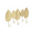 Overlapping Leaves Cast Iron Coat Hanger - 18.25" - Gold Finish - IMAGE 2