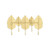Overlapping Leaves Cast Iron Coat Hanger - 18.25" - Gold Finish - IMAGE 6