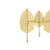Overlapping Leaves Cast Iron Coat Hanger - 18.25" - Gold Finish